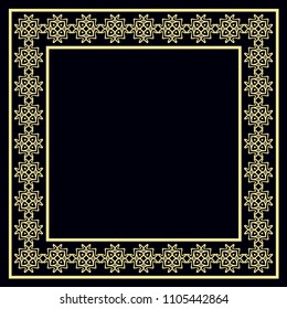 Vector decorative frame. Elegant element for design template, place for text.Floral border. Lace decor for birthday and greeting card, wedding invitation.