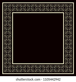 Vector decorative frame. Elegant element for design template, place for text.Floral border. Lace decor for birthday and greeting card, wedding invitation.