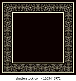 Vector decorative frame. Elegant element for design template, place for text.Floral border. Lace decor for birthday and greeting card, wedding invitation.