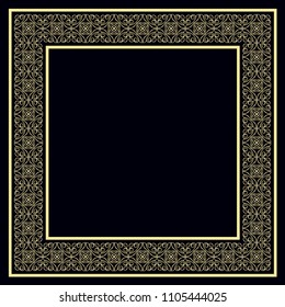 Vector decorative frame. Elegant element for design template, place for text.Floral border. Lace decor for birthday and greeting card, wedding invitation.