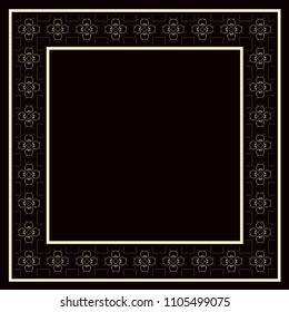 Vector decorative frame. Elegant element for design template, place for text.Floral border. Lace decor for birthday and greeting card, wedding invitation.