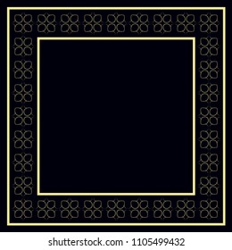 Vector decorative frame. Elegant element for design template, place for text.Floral border. Lace decor for birthday and greeting card, wedding invitation.