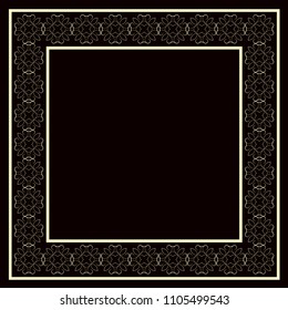 Vector decorative frame. Elegant element for design template, place for text.Floral border. Lace decor for birthday and greeting card, wedding invitation.