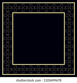 Vector decorative frame. Elegant element for design template, place for text.Floral border. Lace decor for birthday and greeting card, wedding invitation.