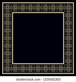 Vector decorative frame. Elegant element for design template, place for text.Floral border. Lace decor for birthday and greeting card, wedding invitation.