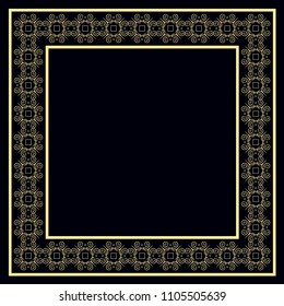 Vector decorative frame. Elegant element for design template, place for text.Floral border. Lace decor for birthday and greeting card, wedding invitation.