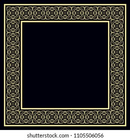 Vector decorative frame. Elegant element for design template, place for text.Floral border. Lace decor for birthday and greeting card, wedding invitation.