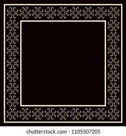 Vector decorative frame. Elegant element for design template, place for text.Floral border. Lace decor for birthday and greeting card, wedding invitation.