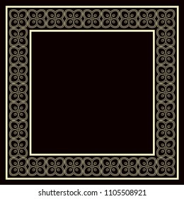 Vector decorative frame. Elegant element for design template, place for text.Floral border. Lace decor for birthday and greeting card, wedding invitation.