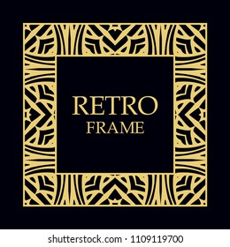 Vector decorative frame. Elegant element for design template, place for text.