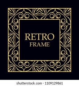Vector decorative frame. Elegant element for design template, place for text.