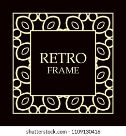 Vector decorative frame. Elegant element for design template, place for text.