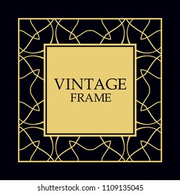 Vector decorative frame. Elegant element for design template, place for text.