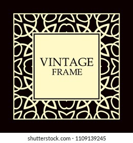 Vector decorative frame. Elegant element for design template, place for text.
