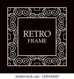 Vector decorative frame. Elegant element for design template, place for text.
