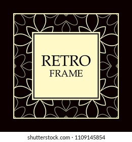 Vector decorative frame. Elegant element for design template, place for text.