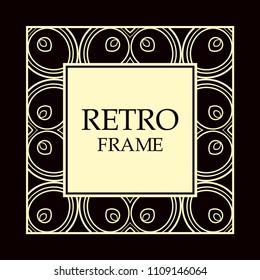 Vector decorative frame. Elegant element for design template, place for text.