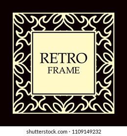 Vector decorative frame. Elegant element for design template, place for text.
