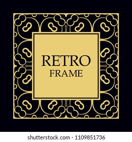 Vector decorative frame. Elegant element for design template, place for text.
