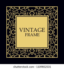 Vector decorative frame. Elegant element for design template, place for text.