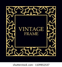 Vector decorative frame. Elegant element for design template, place for text.