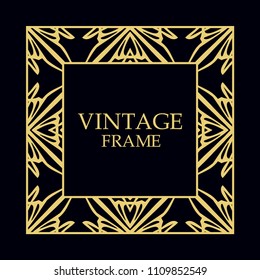 Vector decorative frame. Elegant element for design template, place for text.