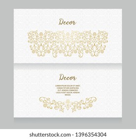 Vector decorative frame. Elegant element for design template, place for text. Floral border. Lace decor for birthday and greeting card, wedding invitation.