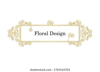 Vector decorative frame. Elegant element for design template, place for text. Floral border. Lace decor for birthday and greeting card, wedding invitation.