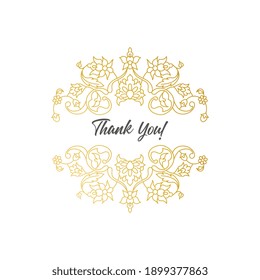 Vector decorative frame. Elegant element for design template, place for text. Floral border. Lace decor for birthday and greeting card, wedding invitation.