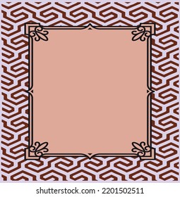 Vector decorative frame. Elegant element for design template, pattern design border, and frame for your text, flyers, posters, greeting cards, banners, and social media posts

