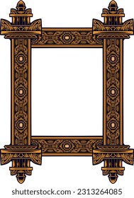 Vector decorative frame. Elegant element for design template, place for text. Floral border. Lace decor for birthday and greeting card, wedding invitation.