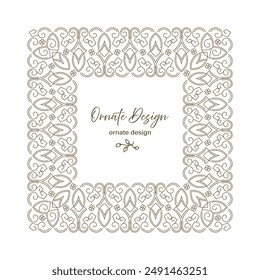 Vector decorative frame. Elegant element for design template