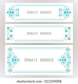 Vector decorative frame. Elegant element for design template, place for text.Floral border. Lace decor for birthday and greeting card, wedding invitation.