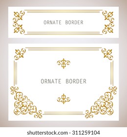 Vector decorative frame. Elegant element for design template, place for text.Floral border. Lace decor for birthday and greeting card, wedding invitation.