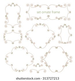 Vector decorative frame. Elegant element for design template, place for text.Floral border. Lace decor for birthday and greeting card, wedding invitation.