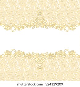 Vector decorative frame. Elegant element for design template, place for text.Floral border. Lace decor for birthday and greeting card, wedding invitation.