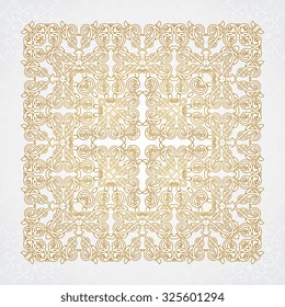 Vector decorative frame. Elegant element for design template, place for text.Floral border. Lace decor for birthday and greeting card, wedding invitation.