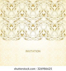 Vector decorative frame. Elegant element for design template, place for text.Floral border. Lace decor for birthday and greeting card, wedding invitation.