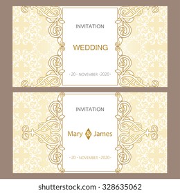 Vector decorative frame. Elegant element for design template, place for text.Floral border. Lace decor for birthday and greeting card, wedding invitation.