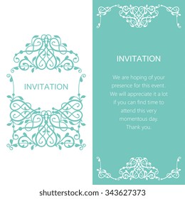 Vector decorative frame. Elegant element for design template, place for text.Floral border. Lace decor for birthday and greeting card, wedding invitation.