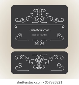Vector decorative frame. Elegant element for design template, place for text. Floral border. Lace decor for birthday and greeting card, wedding invitation.