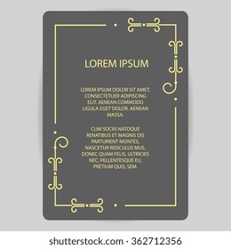 Vector decorative frame. Elegant element for design template, place for text. Floral border. Lace decor for birthday and greeting card, wedding invitation.
