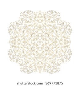 Vector decorative frame. Elegant element for design template, place for text. Floral border. Lace decor for birthday and greeting card, wedding invitation.