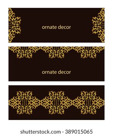 Vector decorative frame. Elegant element for design template, place for text. Floral border. Lace decor for birthday and greeting card, wedding invitation.