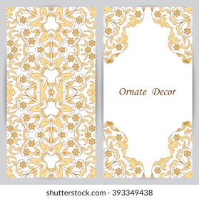 Vector decorative frame. Elegant element for design template, place for text. Floral border. Lace decor for birthday and greeting card, wedding invitation.