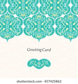 Vector decorative frame. Elegant element for design template, place for text.Floral border. Lace decor for birthday and greeting card, wedding invitation.