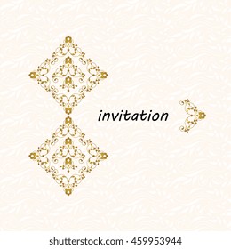 Vector decorative frame. Elegant element for design template, place for text.Floral border. Lace decor for birthday and greeting card, wedding invitation.