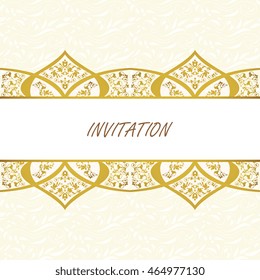 Vector decorative frame. Elegant element for design template, place for text.Floral border. Lace decor for birthday and greeting card, wedding invitation.