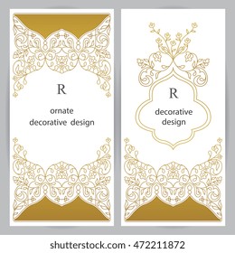 Vector decorative frame. Elegant element for design template, place for text.Floral border. Lace decor for birthday and greeting card, wedding invitation.