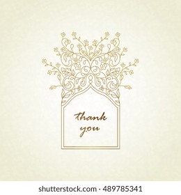 Vector decorative frame. Elegant element for design template, place for text.Floral border. Lace decor for birthday and greeting card, wedding invitation.